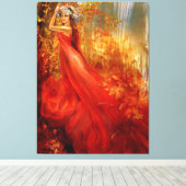 Roter Wald Leinwanddruck (Insitu (Holzboden))