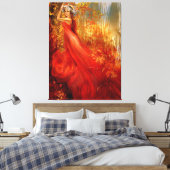 Roter Wald Leinwanddruck (Insitu (Schlafzimmer))