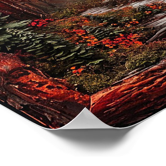 Roter Wald Poster (Ecke)