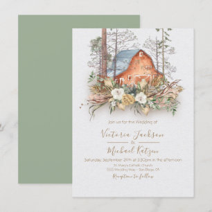 Roter Wald von Wald Einladungen für Hochzeiten