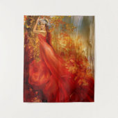 Roter Wald Wandteppich (Vorderseite)