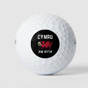 Roter walisischer Drache Cymru Roots Rugby Fan Wal Golfball