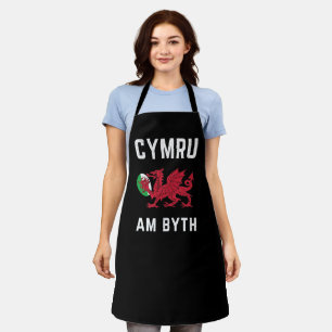 Roter walisischer Drache Cymru Roots Rugby Fan Wal Schürze