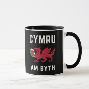 Roter walisischer Drache Cymru Roots Rugby Fan Wal Tasse