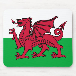 Roter walisischer Drache Mousepad