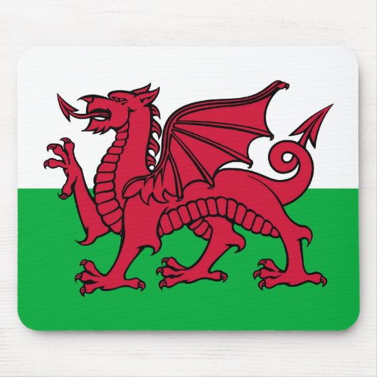 Roter walisischer Drache Mousepad (Vorne)