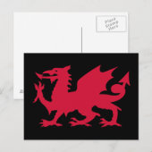 Roter walisischer Drache Postkarte (Vorne/Hinten)