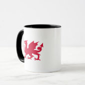 Roter walisischer Drache Tasse (Vorderseite Links)
