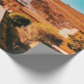 ROTER WALL FENCE GESCHENKPAPIER (Ecke)