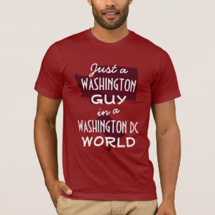Roter Washington-Staats-Typ in DC T-Shirt
