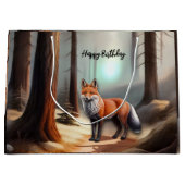 Roter Wasserfarbenfox Große Geschenktüte (Vorderseite)