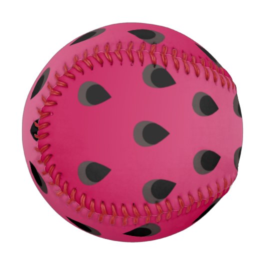 Roter Wassermelone mit Samen Baseball (Vorderseite Links)