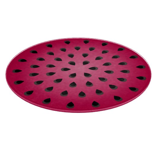 Roter Wassermelone mit Samen Schneidebrett (Ecke)