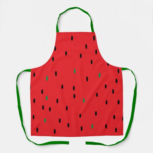 Roter Wassermelonen-Hintergrund Schürze (Vorderseite)