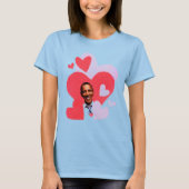 Roter Wecker-T - Shirt der Barack Collagenfrauen (Vorderseite)
