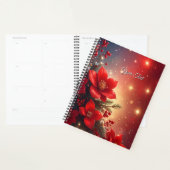 Roter Weihnachts-Blumen-Feiertagsplaner Planer (Anzeige)
