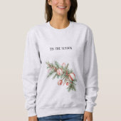 Roter Weihnachts-Lutscher Sweatshirt (Vorderseite)