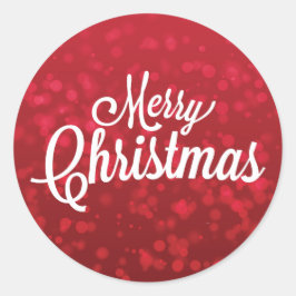 Roter Weihnachtsaufkleber Runder Aufkleber