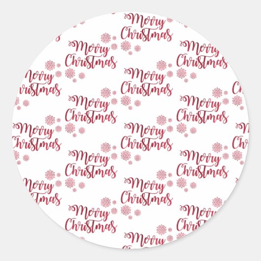 Roter Weihnachtsaufkleber Runder Aufkleber (Vorderseite)
