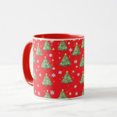 Roter Weihnachtsbaum-Becher Tasse (Vorderseite Links)