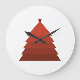 Roter Weihnachtsbaum Große Uhr