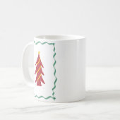 Roter Weihnachtsbaum Kaffeetasse (Vorderseite Links)