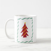 Roter Weihnachtsbaum Kaffeetasse (Links)