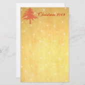 Roter Weihnachtsbaum mit Stars Stationery Briefpapier (Vorne/Hinten)