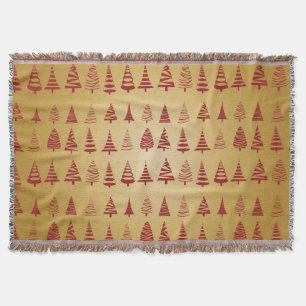 Roter Weihnachtsbaum modern in Gold Decke