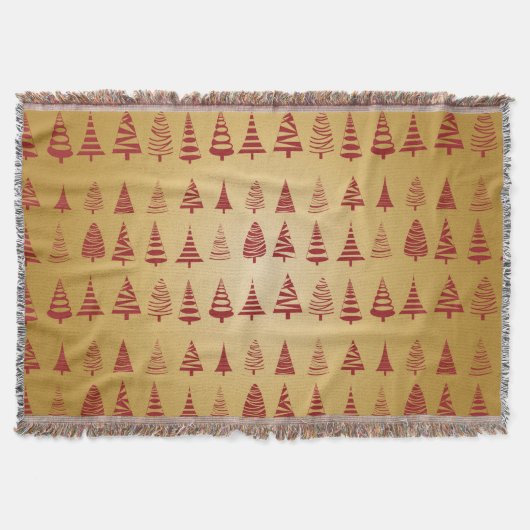 Roter Weihnachtsbaum modern in Gold Decke (Vorderseite)