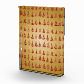 Roter Weihnachtsbaum modern in Gold Fotoblock (Rechts)