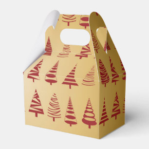 Roter Weihnachtsbaum modern in Gold Geschenkschachtel