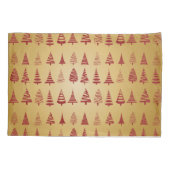 Roter Weihnachtsbaum modern in Gold Kissenbezug (Rückseite)