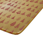 Roter Weihnachtsbaum modern in Gold Schneidebrett (Ecke)