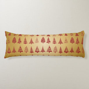Roter Weihnachtsbaum modern in Gold Seitenschläferkissen