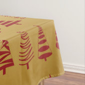 Roter Weihnachtsbaum modern in Gold Tischdecke (Beispiel)