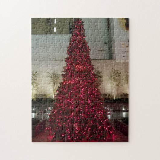 Roter Weihnachtsbaum - NYC Puzzle (Vertikal)