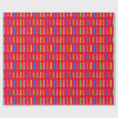 Roter Weihnachtsbaum Pop Art   Geschenkpapier (Flach)