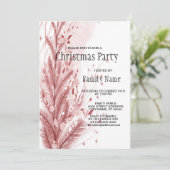 Roter Weihnachtsbaum Schneedekoration Schöne Einladung (Stehend Vorderseite)