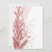 Roter Weihnachtsbaum Schneedekoration Schöne Einladung (Rückseite)