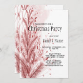 Roter Weihnachtsbaum Schneedekoration Schöne Einladung (Vorne/Hinten)