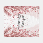 Roter Weihnachtsbaum Schneedekoration Schöne Fleecedecke (Vorderseite (Horizontal))