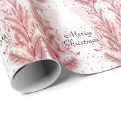 Roter Weihnachtsbaum Schneedekoration Schöne Geschenkpapier (Rolleneckpunkt)