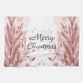 Roter Weihnachtsbaum Schneedekoration Schöne Geschirrtuch (Horizontal)