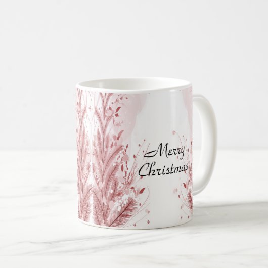 Roter Weihnachtsbaum Schneedekoration Schöne Kaffeetasse (VorderseiteRechts)