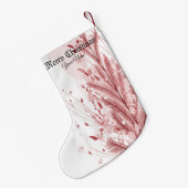 Roter Weihnachtsbaum Schneedekoration Schöne Kleiner Weihnachtsstrumpf (Rückseite (Hängend))