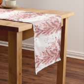 Roter Weihnachtsbaum Schneedekoration Schöne Kurzer Tischläufer (Beispiel)