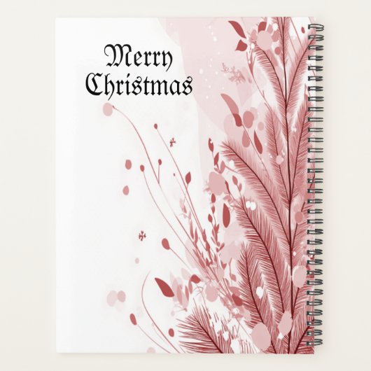 Roter Weihnachtsbaum Schneedekoration Schöne Planer (Rückseite)