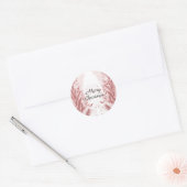 Roter Weihnachtsbaum Schneedekoration Schöne Runder Aufkleber (Umschlag)