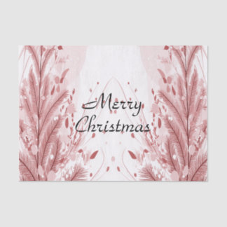 Roter Weihnachtsbaum Schneedekoration Schöne Seidenpapier